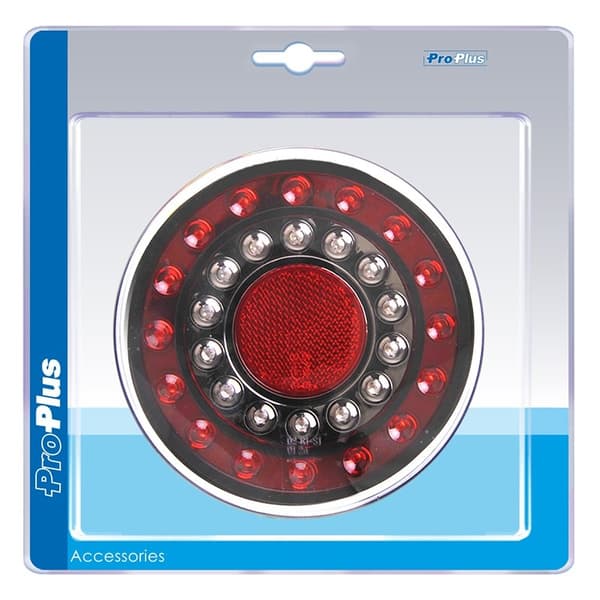 Baklykta 12/24V 4 funktioner 125mm LED i blister