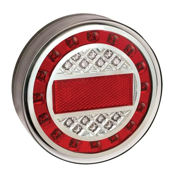Baklykt 12/24V 4 funksjoner 125mm LED i blister