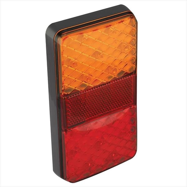 Baklykt 12/24V 4 funksjoner 80x150mm LED i blister