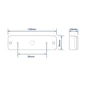 Miniatyrbilde 4 av 4: Baklykt 12/24V 2 funksjoner 135x38mm LED med holder sort