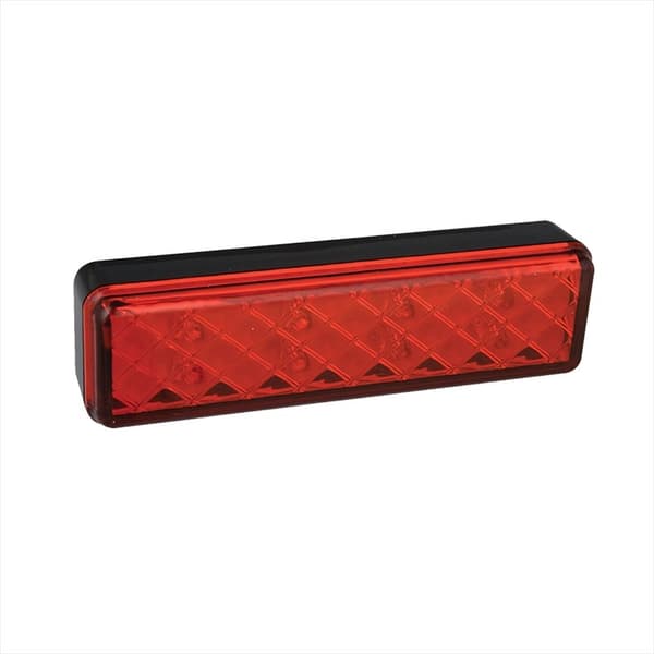 Baklykt 12/24V 2 funksjoner 135x38mm LED med holder sort