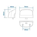 Miniatyrbild 4 av 4: Nummerskyltslampa 12/24V 70x42mm LED 2P. för 343871/72