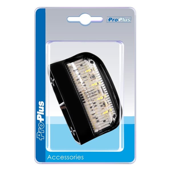 Nummerskiltlampe 12/24V 70x42mm LED 2P. for 343871/72 i blisterpakning