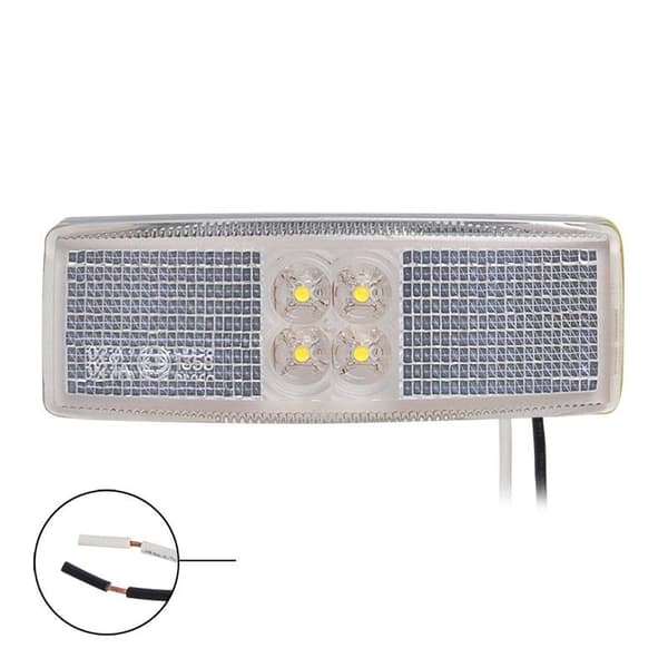 Posisjonslampe foran 12/24V hvit 110x40mm LED
