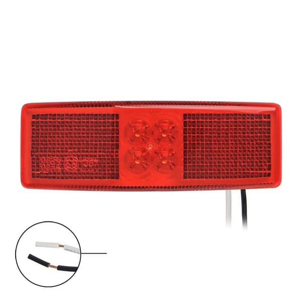 Posisjonslys bak 12/24V rød 110x40mm LED
