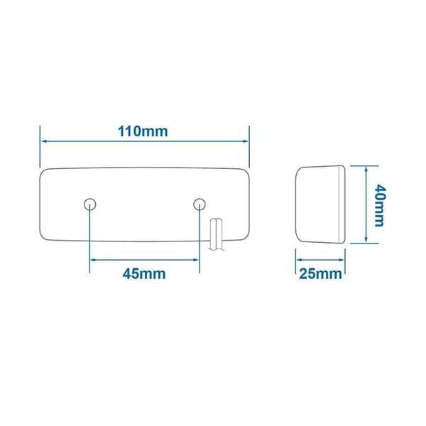 Bakre posisjonslykt 12/24V rød 110x40mm LED i blister