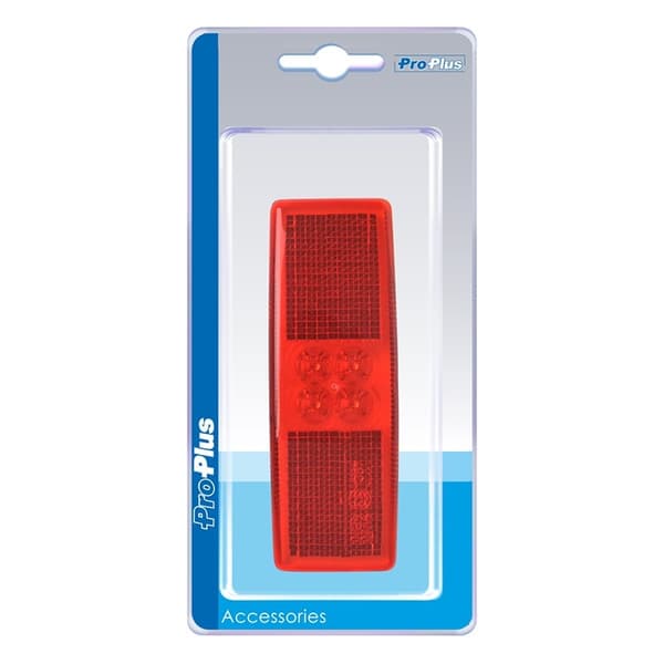 Bakre posisjonslykt 12/24V rød 110x40mm LED i blister