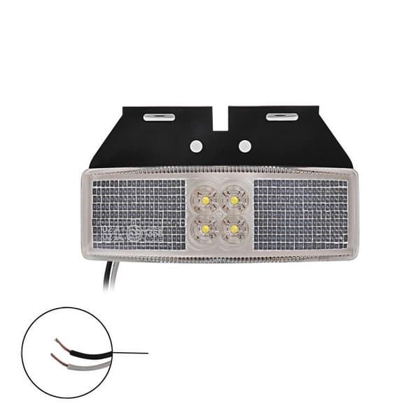 Posisjonslampe foran 12/24V hvit 110x40mm LED med holder