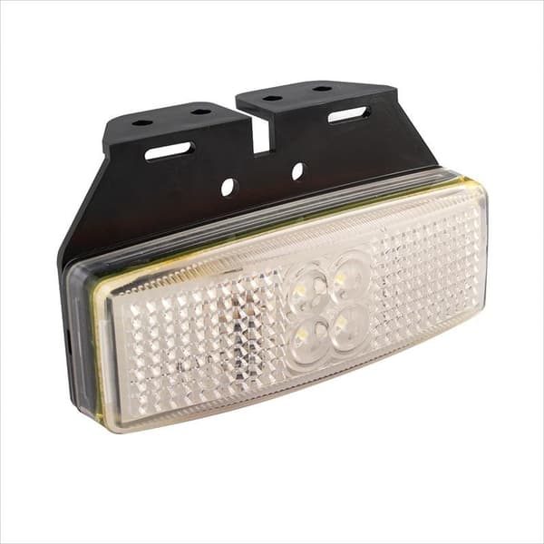 Posisjonslampe foran 12/24V hvit 110x40mm LED med holder