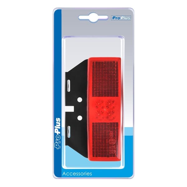 Bakre posisjonslykt 12/24V rød 110x40mm LED med holder i blister