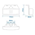 Miniatyrbillede 4 af 4: Baglygte 12/24V rød 110x40mm LED med holder