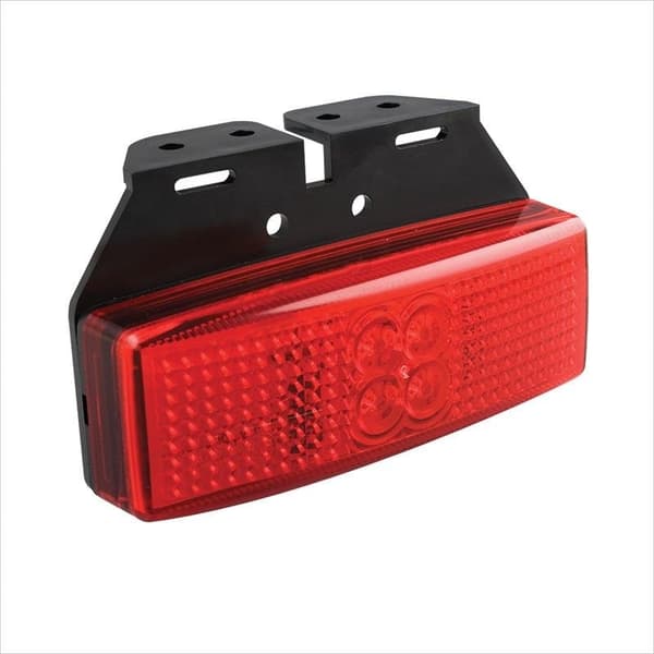 Baglygte 12/24V rød 110x40mm LED med holder
