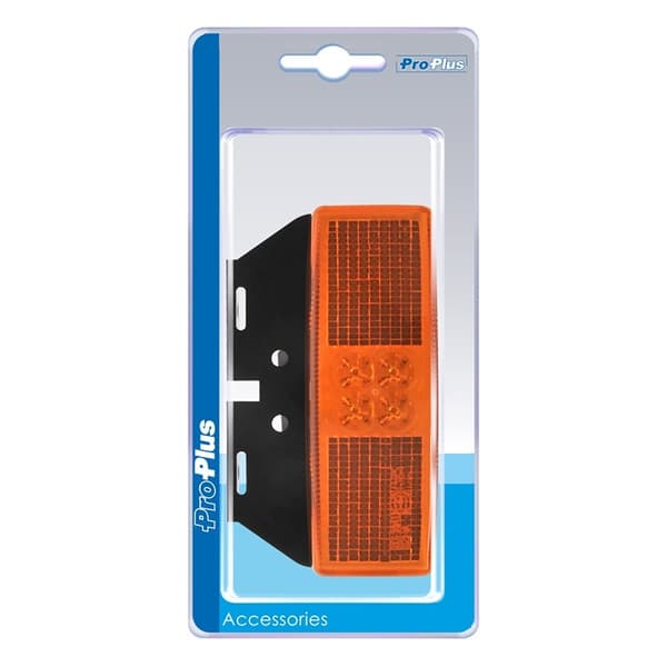Sidemarkeringslygte 12/24V rav 110x40mm LED med holder i blister