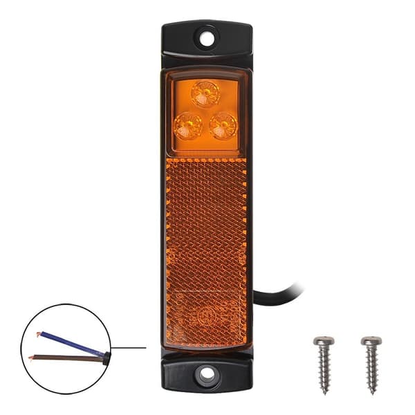 Sidemarkeringslygte 12/24V rav 126x30mm LED