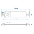 Miniatyrbilde 5 av 7: Front posisjonslampe 12/24V hvit 126x30mm LED i blister