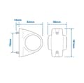 Miniatyrbild 3 av 3: Outline markeringslampa 12/24V röd/vit 101x82mm LED
