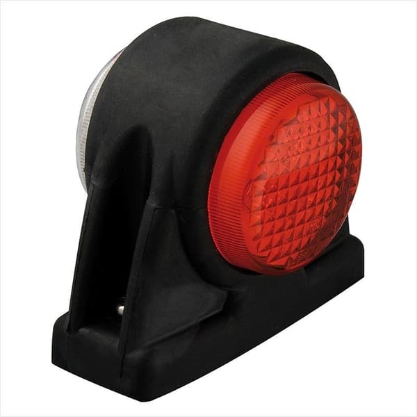 Outline markeringslampa 12/24V röd/vit 101x82mm LED
