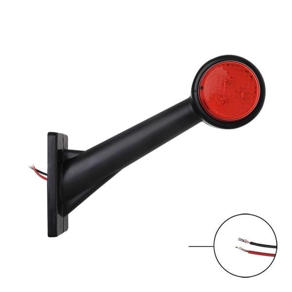 Outline markeringslampa 12/24V röd/vit 166x193mm LED höger