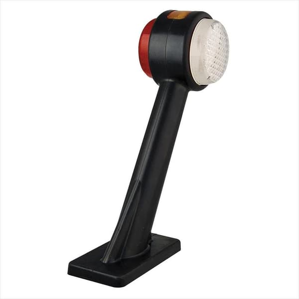 Outline markeringslampe 12/24V rød/hvid/rav 166x193mm LED højre