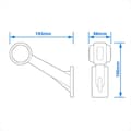Miniatyrbillede 3 af 3: Outline markeringslampe 12/24V rød/hvid 166x193mm LED venstre