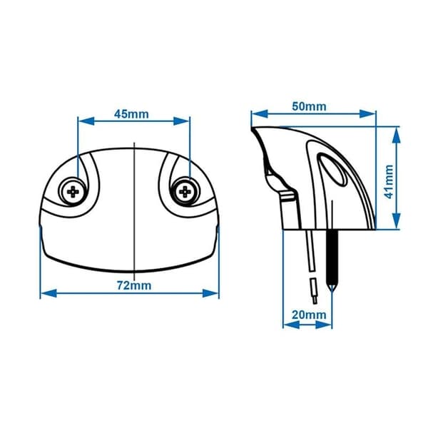 Nummerskyltslampa 72x50mm 4LED