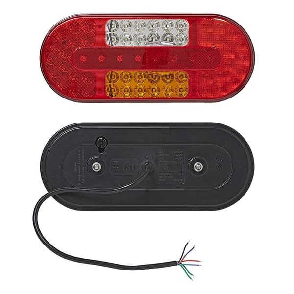 Baglygte 6 funktioner 323x134mm 54LED højre
