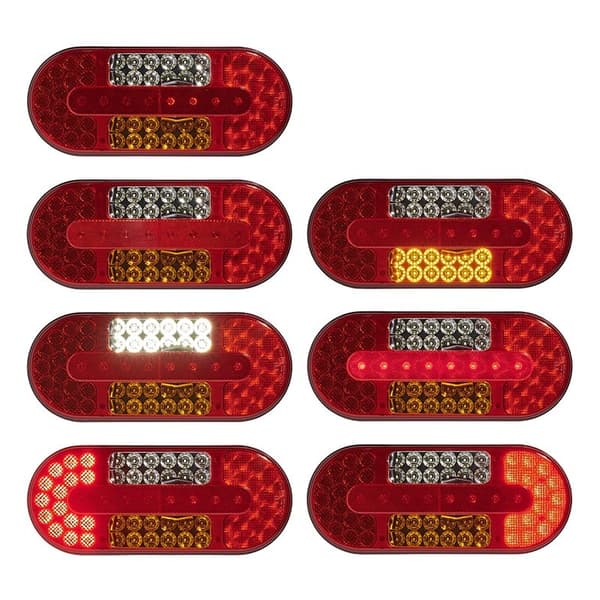 Baglygte 6 funktioner 323x134mm 54LED højre