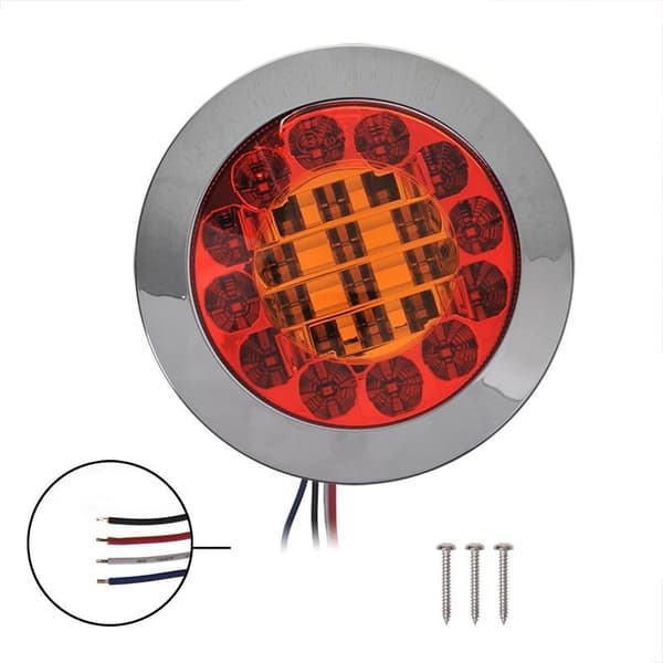 Baklykta 3 funktioner 122mm 24LED krom i blister