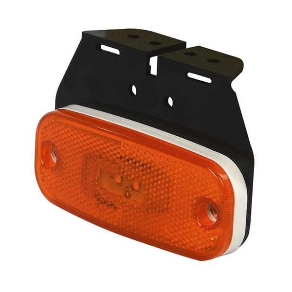 Sidomarkeringslampa 10-30V bärnsten 110x45mm LED med hållare