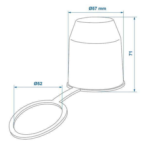 Kuletrekk plast med ring i blister