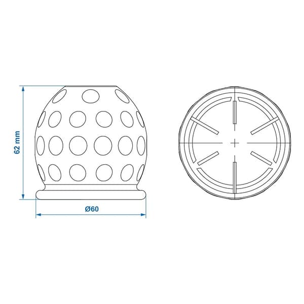 Kuletrekk Golfball svart