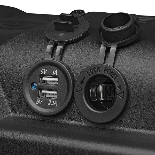 Batteriboks 35x18x23cm 2x USB - 1x 12V-kontakt - Voltmeter - 2x Anderson-kontakt