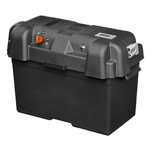Batteriboks 35x18x23cm 2x USB - 1x 12V-kontakt - Voltmeter - 2x Anderson-kontakt