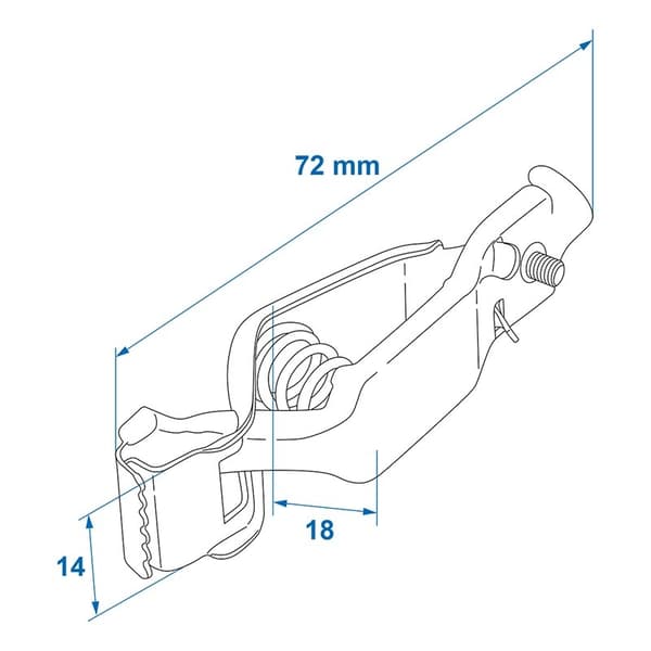 Batteriklemmer 25A - sett med 2 stk