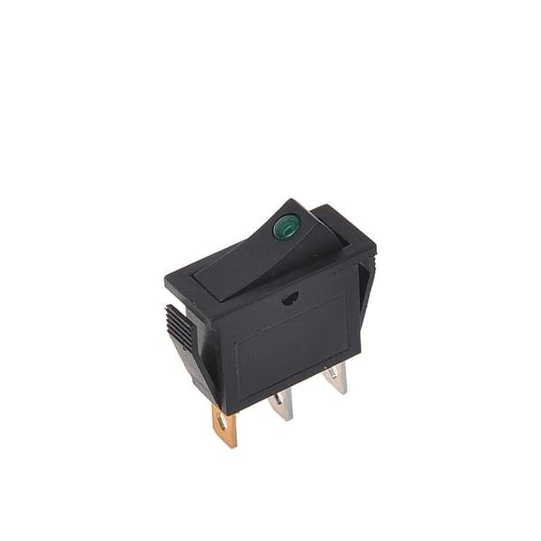 Vippebryter LED grønn 12V / 24V-maks. 10A i blisterpakning