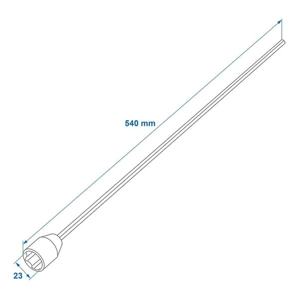 Hjørne stabil forlængerfatning 540mm / 23mm