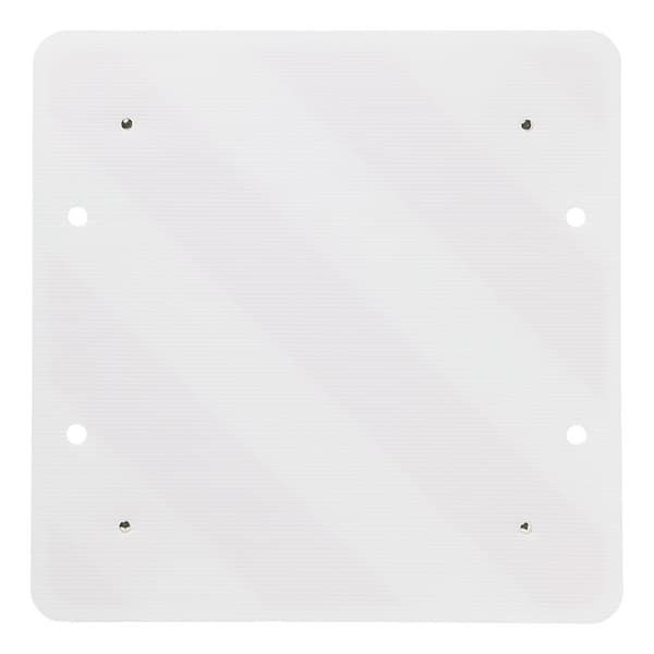 Varselskilt bak plast 50x50cm med reflekser
