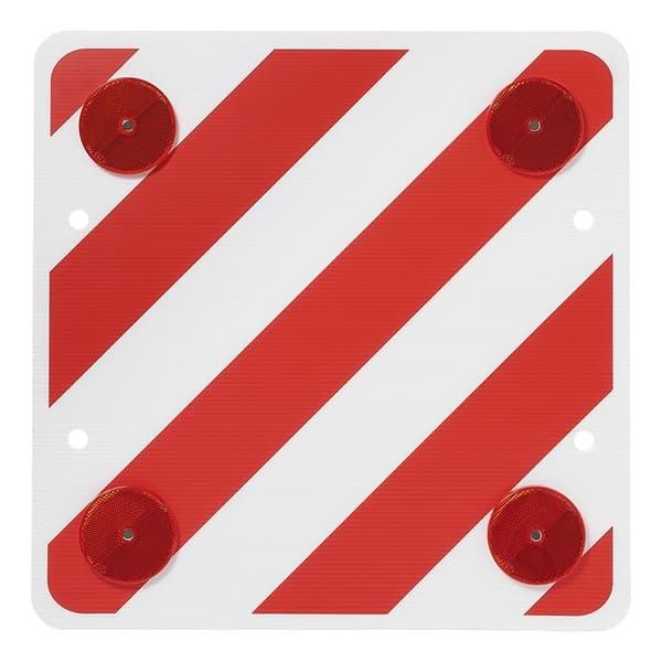 Varselskilt bak plast 50x50cm med reflekser
