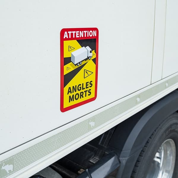 Magnet-klistremerke "Attention Angles Morts!" lastebil