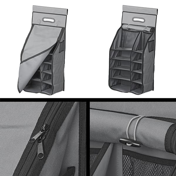 Organizer 14 lommer 40 x 78 x 26 cm med glidelåslomme + 7 mm kador