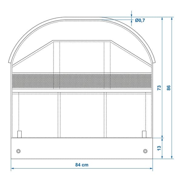 Hjulklaffsorganisator 9 fickor 84 x 86 cm + 7 mm kador för husvagn/husbil