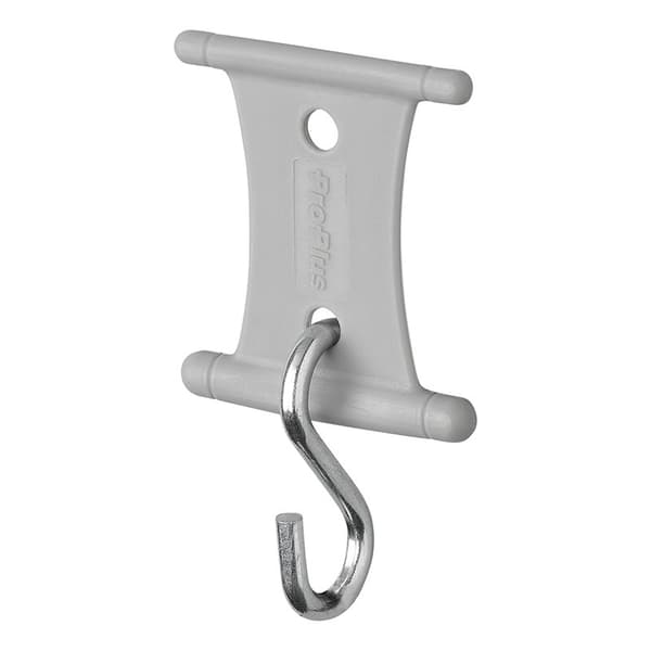 Henger med S-krok for teltskinne 5/6mm og 7/8mm - sett med 6 stk.