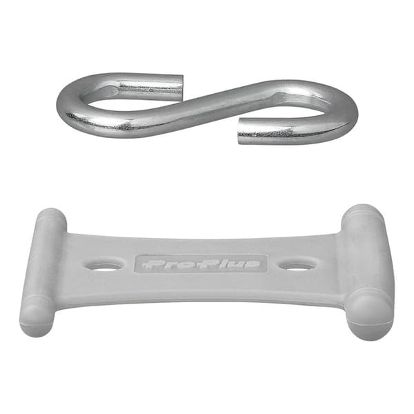 Henger med S-krok for teltskinne 5/6mm og 7/8mm - sett med 6 stk.