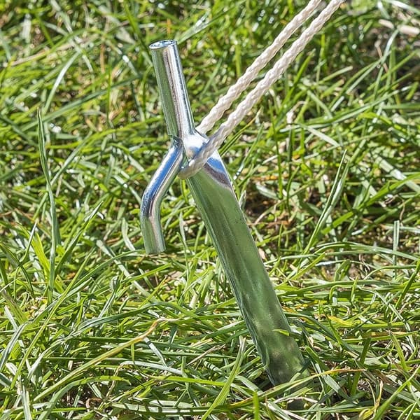 Teltpinne 25cm metall med krok