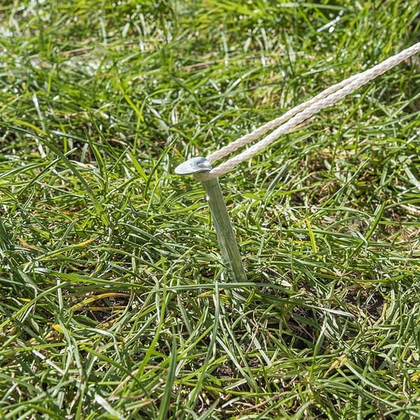 Teltpæl 22cm metal halvrund 10 stk i polybag