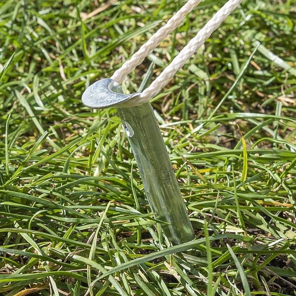 Teltpæl 22cm metal halvrund 10 stk i polybag