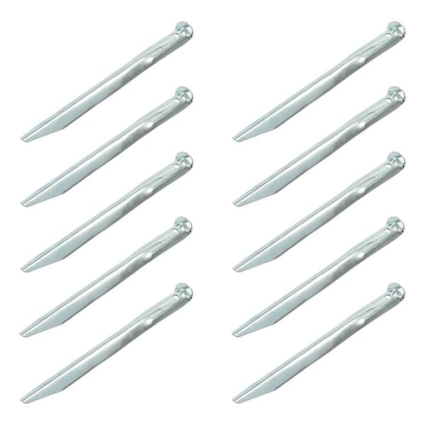 Teltpæl 22cm metal halvrund 10 stk i polybag