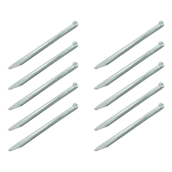 Teltpæl 30cm metal halvrund 10 stk i polybag