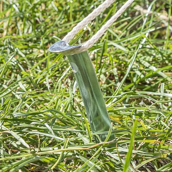 Teltpæl 30 cm metal halvrund