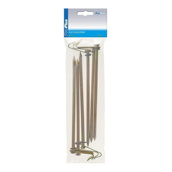 Bergpinne 21cm metall med krok 6 stk i polybag
